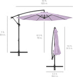 Best Choice Products 10ft Offset Cantilever Hanging Market Patio Umbrella - Image 7
