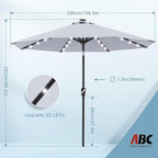 ABCCANOPY Durable Solar Led Patio Umbrellas - Image 3
