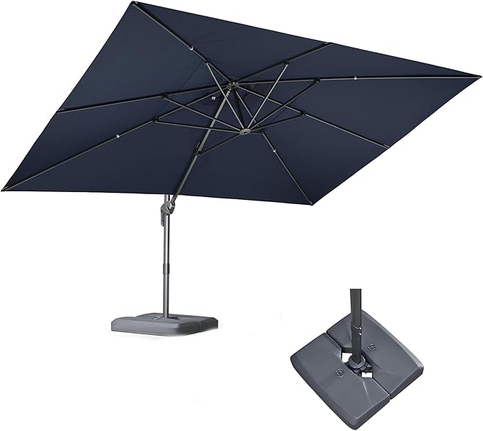 PURPLE LEAF 9' X 11.5' Rectangle Cantilever Umbrella by Unknown