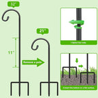 FEED GARDEN Adjustable 32 Inch Shepherd Hooks Thick Rust Resistant Steel - Image 6