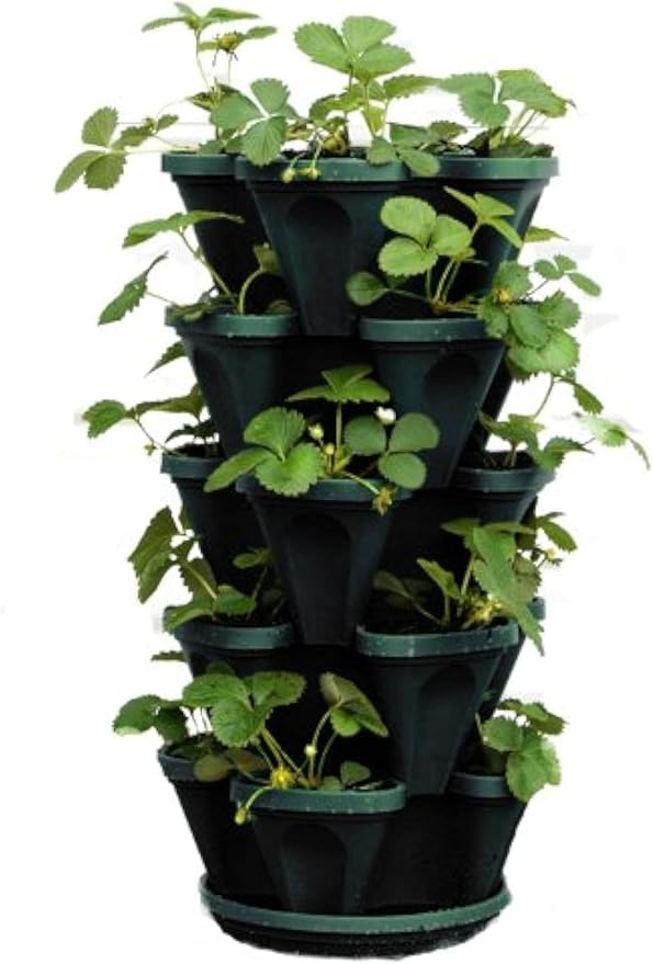 Mr. Stacky 1305-HG 5-Tier Stackable Strawberry, & Vegetable Planter by Mr.+Stacky