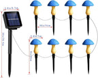 Solar Mushroom Lights Garden Decor 8 Blue Crack Mushrooms Outdoor Decor Stake - Image 7