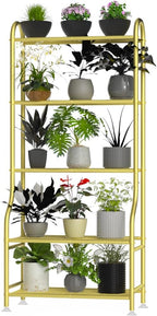 5-Tier Metal Plant Stand Indoor Outdoor, Waterproof Flower Stand by Yutrchey