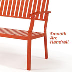 Outdoor Bench Weatherproof Aluminum Patio Garden Bench, Patio Loveseat - Image 4
