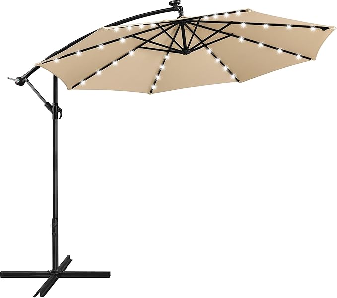Yaheetech 10FT Solar Offset Umbrella by Yaheetech