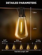 Outdoor Patio String Lights: 50Ft 15M Outside Waterproof Light - Image 8