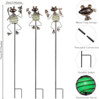 3 Pack Decorative Garden Stakes, Frog Waterproof Metal Spring Decor, Outdoor - Image 3