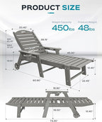 Ciokea Lounge Chair Outdoor, Oversized Chaise Lounge Chair - Image 3