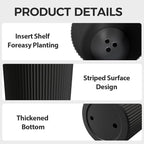 23.6" Tall Planters for Outdoor Plants, Large Outdoor Planters for Front Porch - Image 3