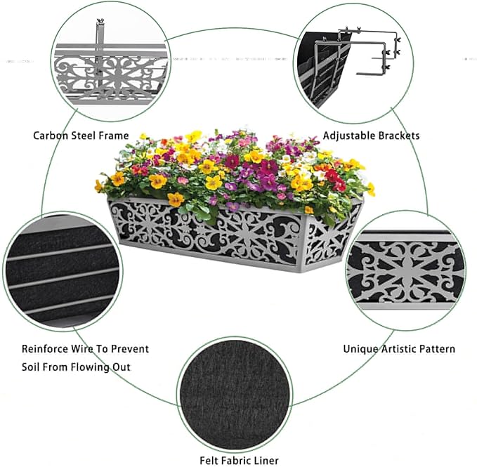 4 Pack 30 Inch Window Boxes Planter - Image 3