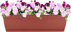 The HC Companies 30" Eclipse Plastic Window Box 7.76"x29.98"x6.57" in Clay Color - Image 2