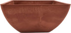 PSW Pot Collection 12x6 inch Plastic/Stone/Wood Composite Square Planter – No - Image 2