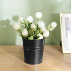 Dahey 10 Pcs Small Hanging Flower Pots Metal Iron Bucket Planter - Image 7