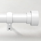 Curtain Rods for Windows 48 to 84, 1 Inch Adjustable White Heavy Duty Long by TimeForest