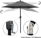 Sunnyglade 7.5' Patio Umbrella Outdoor Table Market Umbrella - Image 2