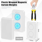 18pcs Outdoor Curtain Weights, Plastic Wrapped Magnetic Drapery Weights - Image 2