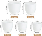 Plant Pots 10/9/8/7.5/7 inch Flower Pots - Image 2