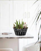 vensovo 10 Inches Black Metal Rustic Plant Pots - Image 4