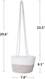 Hanging Planter Basket Jute Rope Woven Plant Hangers Indoor Hanging Plant - Image 2