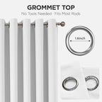 Joydeco Blackout Door Curtain for Doorway Privacy 108 Inches Long, Grommet - Image 9