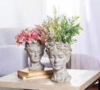 Abbott Collection Goddess Head Planter – Large Cement Indoor and Outdoor - Image 7