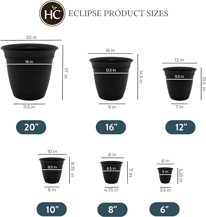 The HC Companies Eclipse Round Planter - Image 4