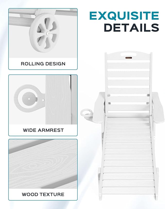 Ciokea Lounge Chair Outdoor, Oversized Chaise Lounge Chair - Image 5