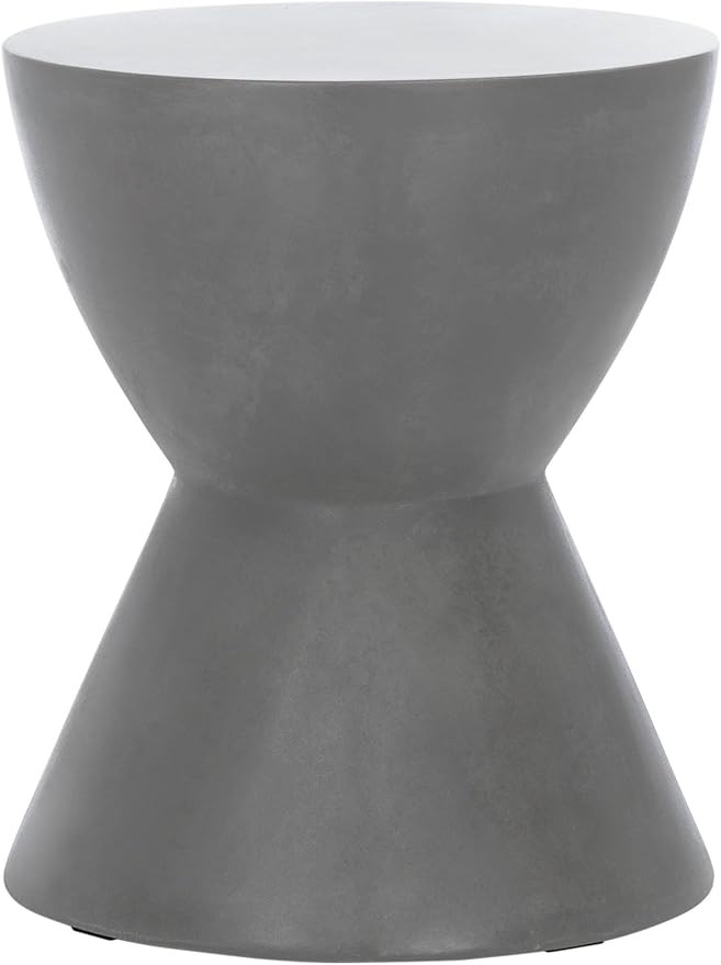 Safavieh Outdoor Collection Athena Modern Concrete Dark Grey Round 17.7-inch by SAFAVIEH