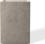 Kante 18.5" H Tall Rectangular Concrete Planters, Outdoor Indoor Lightweight by Kante