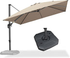PURPLE LEAF 10 Feet Square Cantilever Umbrella Patio Umbrella by PURPLELEAF