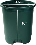 3 Gallon 6-Pack Plant Pots Nursery Pot Green Plastic Planters - Image 2