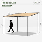 Aoxun 10x12 Lean to Gazebo Outdoor Pergola - Image 3