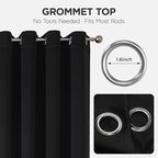 Joydeco Blackout Patio Sliding Door Curtains 84 Inches Long, Grommet Privacy - Image 7