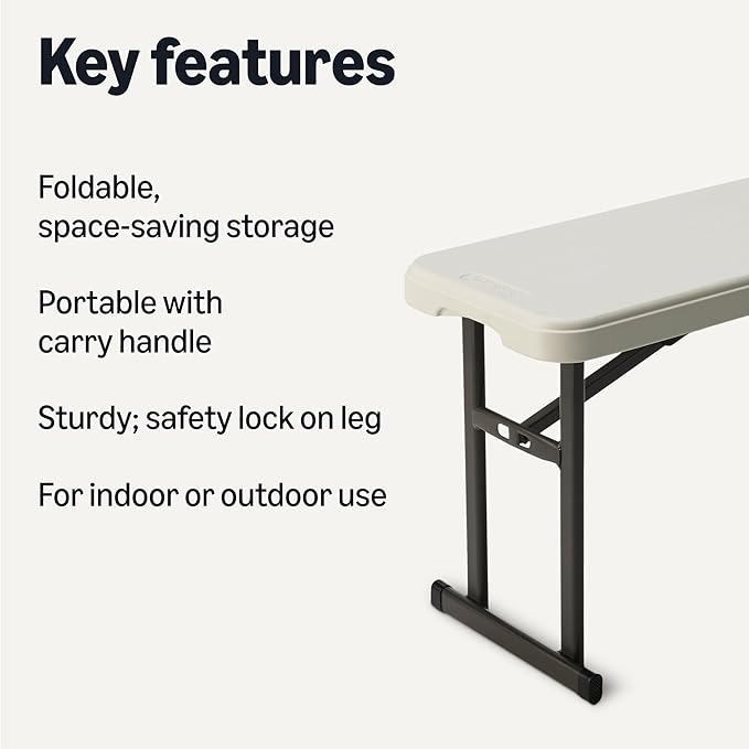 Amazon Basics 6ft Foldable Bench - Image 3