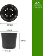 100 Packs 6 Inch Nursery Pots, 4 5 6 Inches Plastic Nursery Pots - Image 2