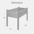 Best Choice Products 48x24x30in Raised Garden Bed, Elevated Wood Planter Box - Image 2