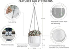 Josteve 6.5 Inch 2 Pcs Self Watering Hanging Planter Indoor Plant Pots Drainage - Image 5