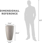 Kante 23.6" H Weathered Concrete Tall Planters, Large Outdoor Indoor Decorative - Image 8