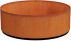 PLANTERCRAFT Corten Steel Metal Planter Box, Round Sizes, Modern Garden Steel by Plantercraft