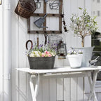 Briful 10'' Hanging Planter Outdoor 5PCS Metal Railing Planter - Image 4