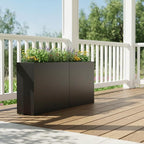 Tall Metal Planter for Outdoor Plants, Large Rectangular Planter - Image 8