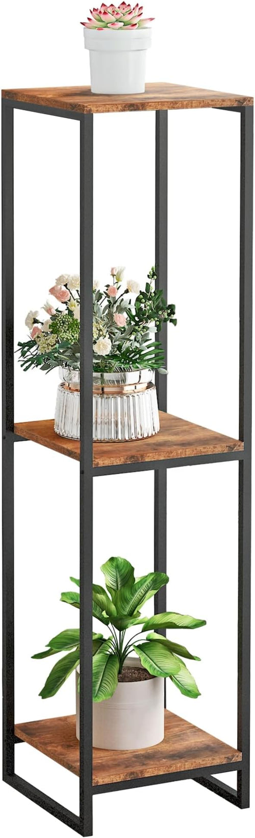 46" Tall Plant Stand Indoor, 3-Tier Modern Plant Shelf, Corner Flower Pot by GreenLivingSpaces
