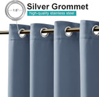 NICETOWN Outdoor Patio Curtain Waterproof, W52 x L72 inches, Stone Blue - Image 3