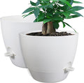 12inch 2Pack Large Self Watering Planters, Plastic Plant Pots by UOUZ