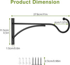 11 Inch 2 Pack Heavy Duty Plant Hangers Outdoor, Metal Plant Brackets - Image 4