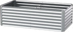 6X3X2ft Galvanized Raised Garden Bed, Outdoor Courtyard Planter Box Metal Patio - Image 8