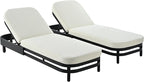 LUMISOL Outdoor Lounge Chair Set of 2, Modern Aluminum Chaise Loungers - Image 9