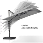 PURPLE LEAF 9'×11.5' Cantilever Patio Umbrella - Image 4