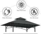 Grill Gazebo Replacement Top, 5 * 8 Outdoor BBQ Top Cover, Double Layer BBQ - Image 2
