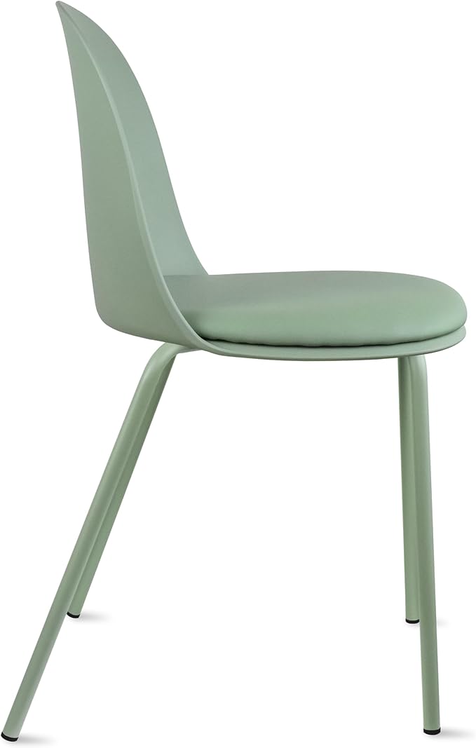 2xhome Modern Stackable Armless Dining Chair | Plastic Shell Seat - Image 9